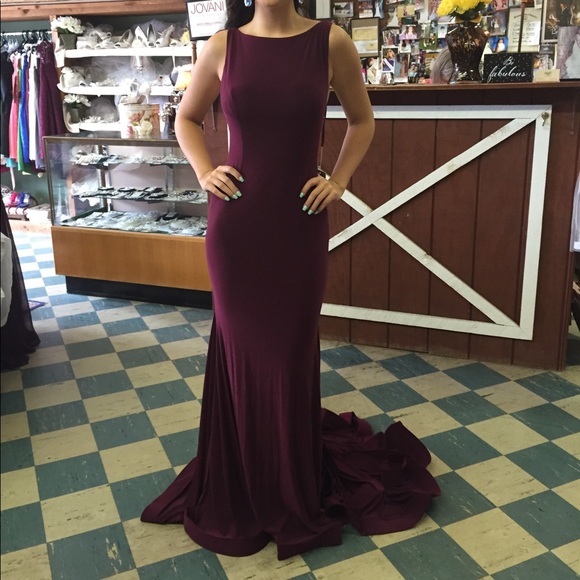merlot evening gown